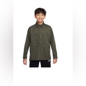 Nike Kids Dark Green Button-Up Shirt